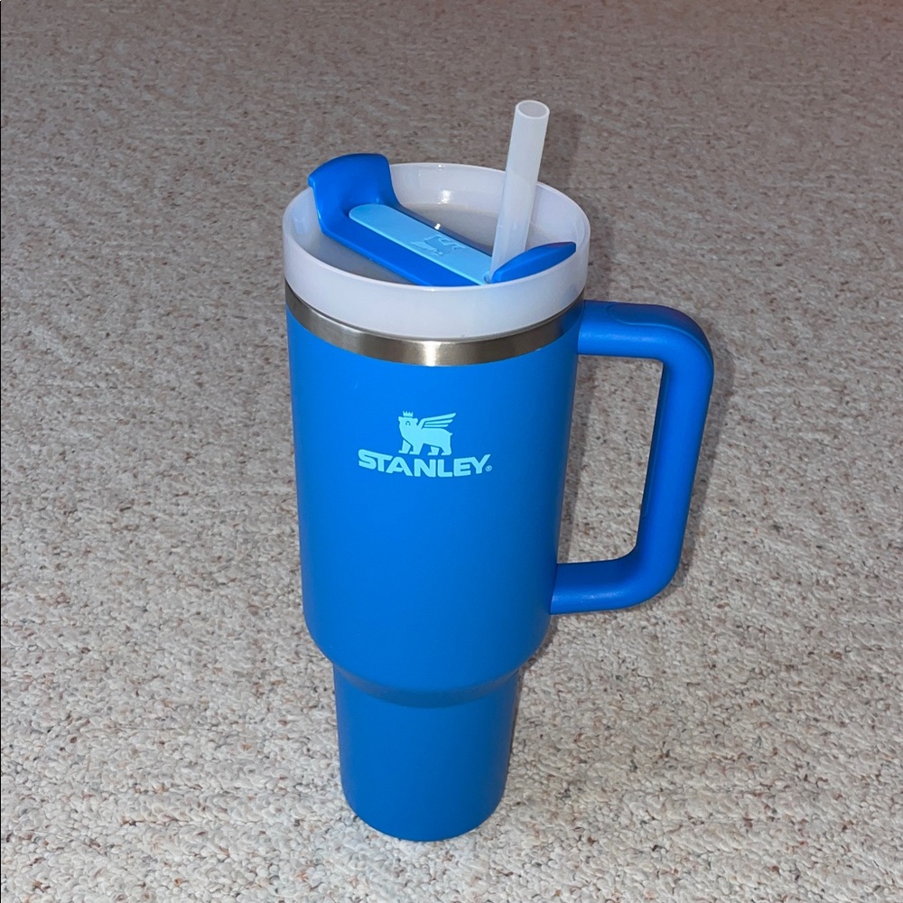 Stanley Vibrant Blue Mug with Handle and Straw